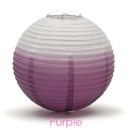 Ombre Round Paper Lantern - Purple