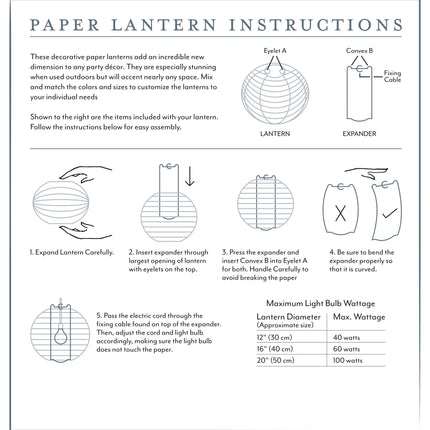 16 Inch Round Paper Lantern