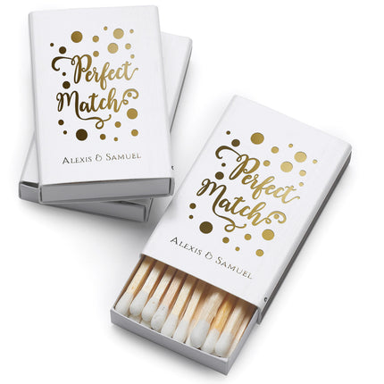 Perfect Match Wedding Favor Box of Matches (Pack of 100)