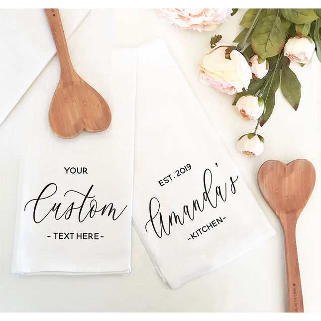 Personalized Tea Towel Gift Idea New Home Gift Birthday Gift