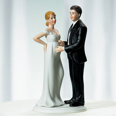 Expecting Pregnant Shotgun Wedding Bride and Groom Wedding Cake Topper
