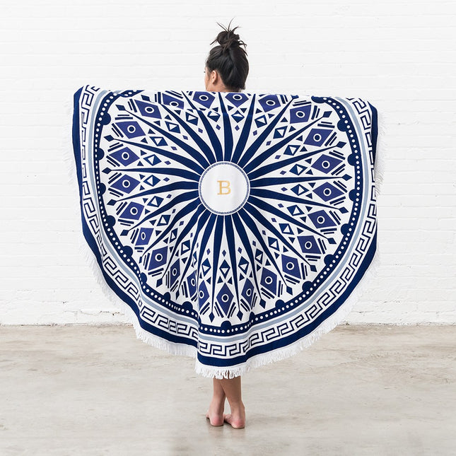 Personalized Tribal Bohemian Round Beach Towel