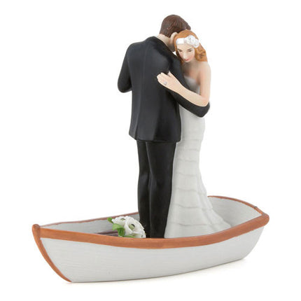Just Married Love Boat Bride and Groom Wedding Cake Topper