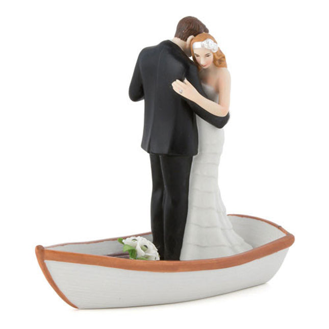 Just Married Love Boat Bride and Groom Wedding Cake Topper