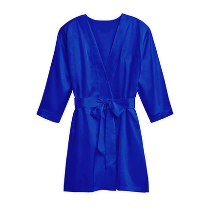 Personalized Silky Solid Color Kimono Bridesmaid Robe