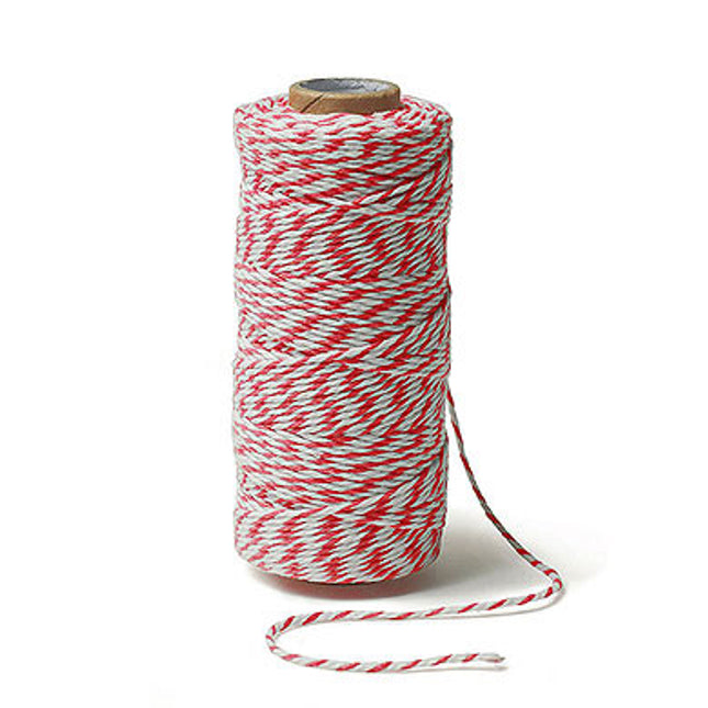 Red and White Striped Cotton Baker's Twine