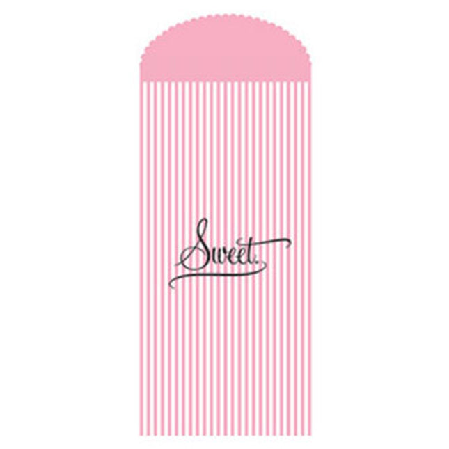 Pink and White "Sweet" Goodie Favor Bag