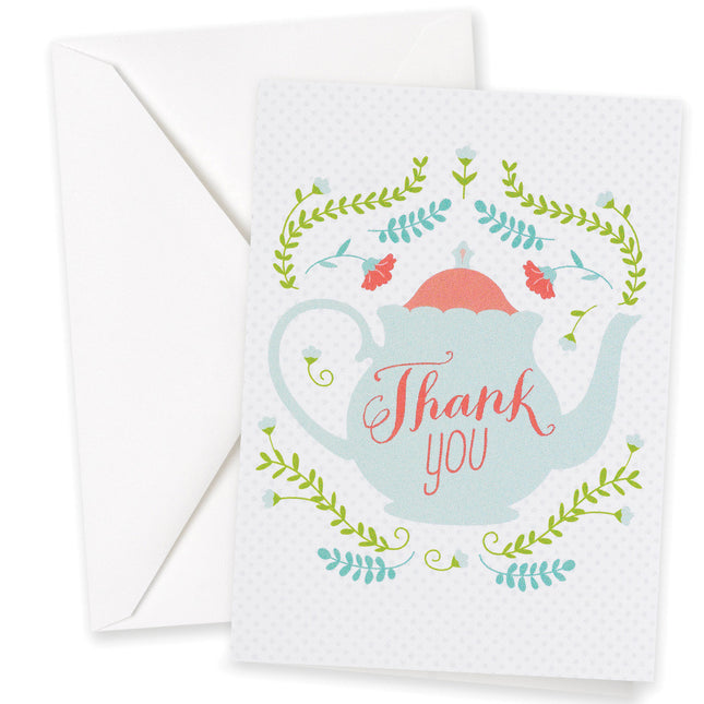Tea Pot Thank You Card Set (Pack of 25 Cards)