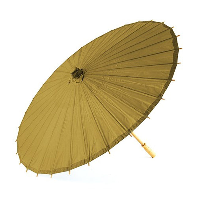 Vintage Gold Paper Wedding Parasol with Bamboo  Apps   Save