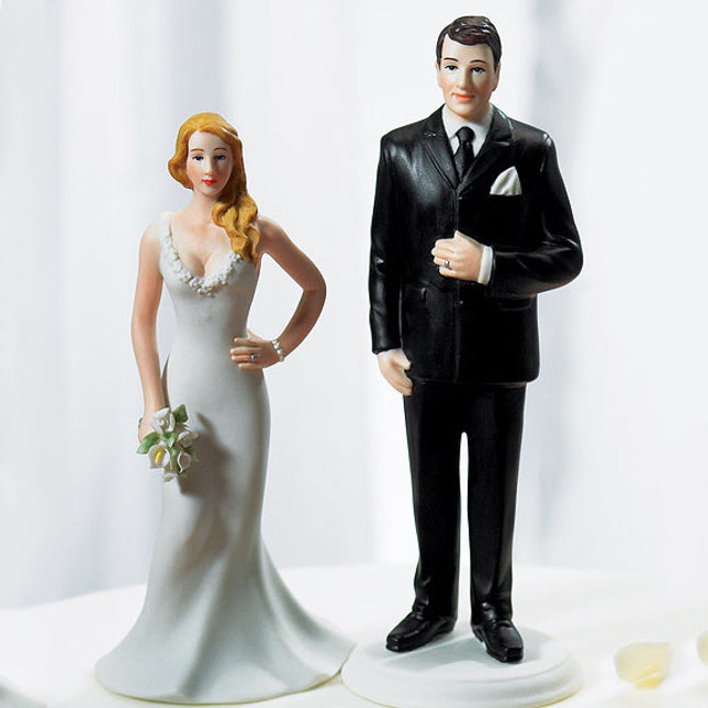 The Wedding Cake Top Big & Tall Groom Figurine with the Curvy Bride (not included).