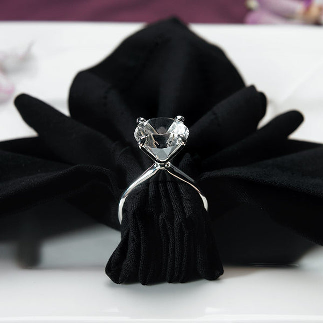 Bring a little bling from the bride’s finger to your guests or your reception table, with the Diamond Ring Napkin Ring Holders. 