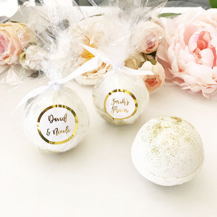 Custom Personalized Bath Bomb Foil Wedding Party Favors (Pack of 12)