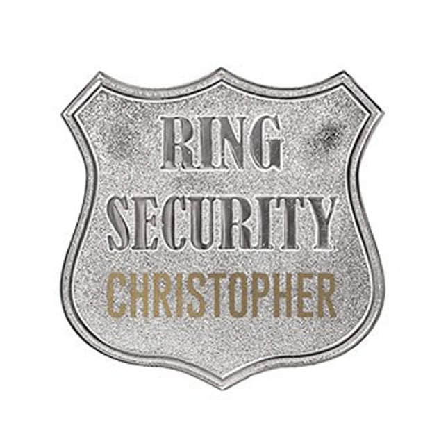 Personalized Ring Bearer Wedding Security Badge