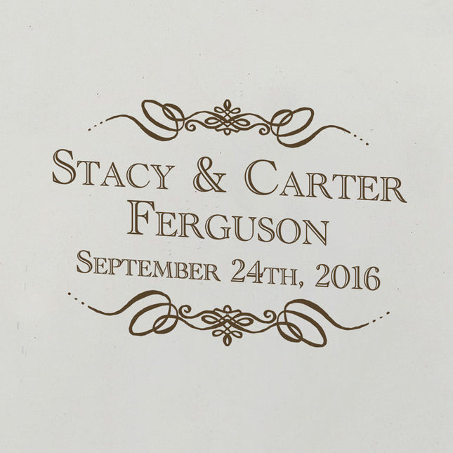 Personalized Scroll Design and Name Wedding Ceremony Gift Box