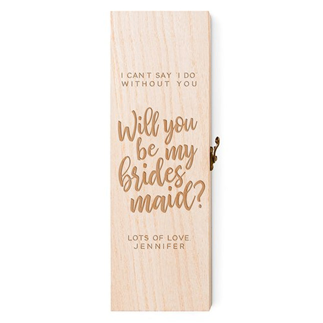 Will You Be My Bridesmaid? Personalized Bridesmaid Proposal Bottle Gift Box